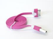 3 Feet Pink Purple USB Charging Charger Sync Data Cable Cord for iPhone 1 3G 3GS 4 4S iPad 1 2 3 iPod Touch 1 2 3 4