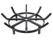 Super Heavy Duty Wagon Wheel Firewood Grate for Fire Pit Made in USA 24 Inch