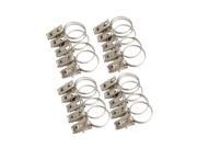 F15043 20PCS Silver Classic Metal Curtain Rod Clips Window Shower Curtain Rings Clamps Drapery Small Clips Hooks