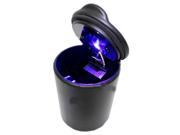 F10179 In Car Use Portable Cigarette Ashtray Smokeless Tobacco Tray with Blue LED Light for Cars