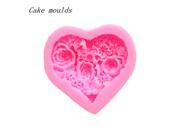 F15228 Love Heart Flower Shape Fondant Cake Molds Silicone 3D Moulds Chocolate Cookies Bakeware Sugar Craft Kitchen DIY Tools