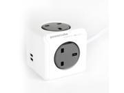 F13665 Allocacoc Fashional Portable USB Charger Extension Lead Power Strip Electric UK Plug British Strandard Wall Socket