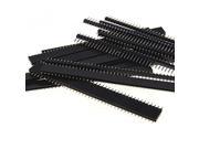 Generic 10 Pcs Male 10 Pcs Female Single Row 40 Square Pin Header Strip to 2.54mm Great Components for PCB