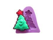 F16405 JMT 1Piece Christmas Tree Smile Star Decorated Chocolate Mold Fondant Kitchen Tools