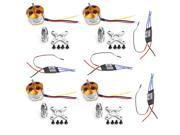 F02015 A 4Sets lot A2212 1000KV Brushless Motor 30A Speed Controller ESC For DIY 4 6 Axis RC Quadcopter Multirotor Aircraft