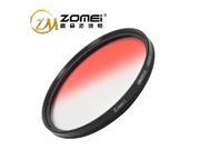 Zomei GC Red 77mm Red Color Graduated Filter Circle Lens Optical Neutral Density for SLR DSLR 24 70 24 105