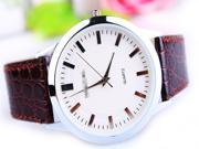 Commercial Ultrathin PU Leather Strap Quartz Wrist Watch Best Gift For Boyfriend Man Male