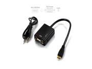 HDMI To VGA Cable Aduio HD Conversion Cable Adapter Male to Female Converter For PC DVD HDTV