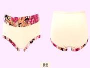 Lady Sexy Comfortable Bamboo Fiber Floral Pattern Middle Waist Panties Briefs Underwear Mix Color