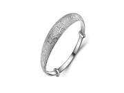 China Classical Design Plated 925 Silver Cuff Bracelets Women Adjustable Brand Bangle