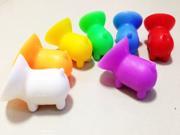 10pcs Multi Colors Cute Pig Shap Silicone Suction Mount Bracket for Phones