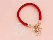 Lovely Traditional Horse Rhinestone Pendent Red Braided Rope Band Lucky Women s Bracelets Bangle