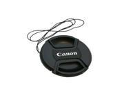 1 Pcs Plastic Center Pinch Snap on Front Lens Cap Cover 62 mm With Anti lost Rope for Canon DSLR Camera