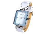 Retro Fashion PU Leather Band Rhinestone Square Dial Woman s Wrist Watch Quartz Bracelet 4 Colors Optional