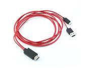 6.5 Feet MHL Micro USB to Hdmi 1080p Hdtv Adapter Cable for Samsung Galaxy S3 S4 Note 2 and Mhl enabled Phones