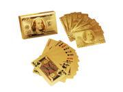 24K Karat Gold Golden Foil Plated Poker Playing Card with Certificate US Pattern