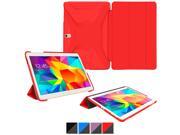 Galaxy Tab S 10.5 Case roocase Optigon 3D [Red] Slim Shell Case for Samsung Galaxy Tab S 10.5 Inch 10.5 Lightweight Tri Fold Stand Smart Cover