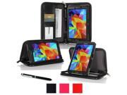 rooCASE Samsung Galaxy Tab 3 7.0 Lite Case Executive Portfolio Leather 7 Inch 7 Cover with Landscape Portrait Typing Stand Hand Strap Black
