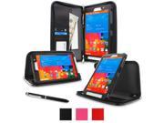 rooCASE Samsung Galaxy Tab Pro 8.4 Case Executive Portfolio Leather 8.4 Inch 8.4 Cover with Landscape Portrait Typing Stand Hand Strap Black With Auto