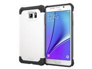 Galaxy Note5 Case roocase [Exec Tough] Galaxy Note5 Slim Fit Case Hybrid PC TPU [Corner Protection] Armor Cover Case for Samsung Galaxy Note 5 2015 Arctic