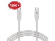 USB Type C Cable GearIt 5 Pack 6ft Hi Speed USB 2.0 Type C USB C 480 Mbps Connector Charge Sync Cable for Nexus 6P 5X Lumia 950 950XL and Other Type C De