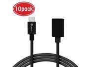 USB Type C Adapter GearIt 10 Pack USB 3.0 Type C USB C 5 Gbps Connector to Standard USB A Female 6 inch Adapter Cable for Nexus 6P 5X Lumia 950 950XL and O