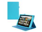 rooCASE Amazon Fire HD 10 2015 Dual View Leather Case Cover Auto Wake Sleep with Stand for Amazon Fire HD 10 Tablet 2015 Blue