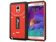 Galaxy Note 4 Case roocase Note 4 Tough Case Hybrid PC TPU Full Body Armor Case with Built in Screen Protector for Samsung Galaxy Note 4 2014 Red