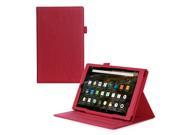 rooCASE Amazon Fire HD 10 2015 Dual View Leather Case Cover Auto Wake Sleep with Stand for Amazon Fire HD 10 Tablet 2015 Red