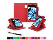 Fire HD 6 2014 Case roocase Dual View Fire HD 6 Folio Case Cover with Stand [Supports Auto Sleep Wake Feature] for Amazon Fire HD 6 2014 Red