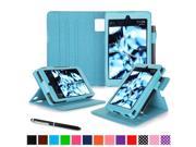 Fire HD 6 2014 Case roocase Dual View Fire HD 6 Folio Case Cover with Stand [Supports Auto Sleep Wake Feature] for Amazon Fire HD 6 2014 Blue