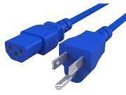 GearIt 18 AWG Universal Power Cord NEMA 5 15P to IEC320 C13 [UL Listed] Blue 1 Foot 0.3 Meters