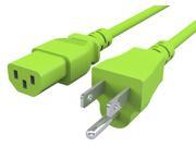 GearIt 18 AWG Universal Power Cord NEMA 5 15P to IEC320 C13 [UL Listed] Green 4 Feet 1.2 Meters
