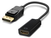 GearIT Gold Plated DisplayPort to HDMI HDTV Adapter DP Male to HDMI Female Support 4K UHD 1920x1200 1080P Full HD Black