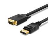 GearIT Gold Plated DisplayPort to VGA Cable 15 Feet DP Male to VGA Male 28 AWG Black