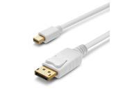 Mini DP to DP Cable GearIT 15 Feet Gold Plated Mini DisplayPort to DisplayPort Cable Thunderbolt 2 Port Compatible White