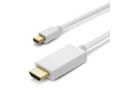 GearIT Mini DisplayPort Thunderbolt 2 Port Compatible to HDMI HDTV Cable Mini DP to HDMI HDTV Gold Plated 15ft White
