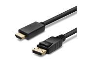 GearIT Gold Plated DisplayPort to HDTV Cable 6 Feet DisplayPort to HDMI 1920x1200 1080P Full HD 28 AWG