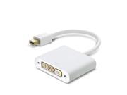 GearIT Gold Plated Mini DisplayPort to DVI Display Adapter Mini DP Male to DVI Female Thunderbolt 2 Port Compatible White