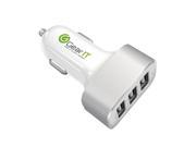 GearIt 5.1A 3 Port USB Car Charger Tri USB [2.1A 2.0A 1.0A] Universal Ports for Rapid Charging Designed for Apple iPhone iPad and Android Cell Phone Tablet D