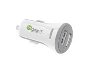 GearIt 3.4A 2 Port USB Car Charger Dual USB [2.4A 1.0A] Universal Ports for Rapid Charging Designed for Apple iPhone iPad and Android Cell Phone Tablet Devic