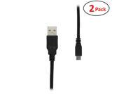 GearIT 2 Pack 1 feet Micro USB Charging Cable for PS4 Controller Data Sync Charge Cable for Samsung Galaxy S7 S6 S5 S4 S3 Note 5 4 Smartphones
