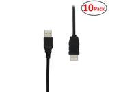 10 Pack 1 ft Hi Speed USB 2.0 Type A Male to Type A Female Extension Cable Lifetime Warranty