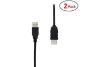 2 Pack 6 ft Hi Speed USB 2.0 Type A Male to Type A Female Extension Cable Lifetime Warranty
