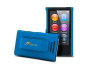iPod Nano 7 Case roocase Ultra Slim Fit Blue Shell Case Cover with Tempered Glass Screen Protector for Apple iPod Nano 7 7th Generation