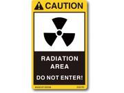 Large Size 5 x8 Warning Decal Sticker Label Sign for Reminding Radiation Area Do not Enter Remind Caution Danger for Hospital Radiology Department X ray Stic