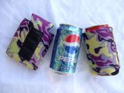 2PCS CK1071 Funny Magnetic Beer Can Cooler Camo Can Koozie Koozie Coozies for 330ml 12oz Can Pink Yellow Camouflage