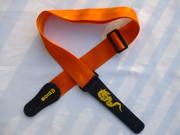 Orange Guitar Strap Belt for Acoustic or Electric Guitar Adjustable Leather end New Polyester