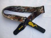 New Camo Guitar Strap With Full grain leather Thick Ends Electric Acoustic Bass