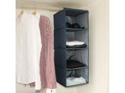 New Portable Folding Wardrobe Clothes Closet garment storage bag shelves Velcro Hanger Bedroom Furniture Deep Blue Dots 11.81 x11.81 x31.5